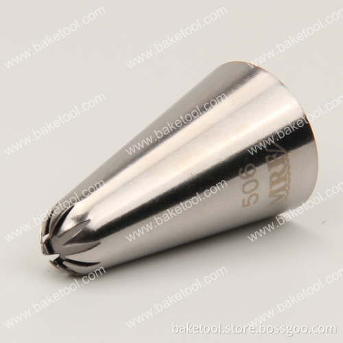 Stainless steel304 cake decorating closed star icing nozzle #506